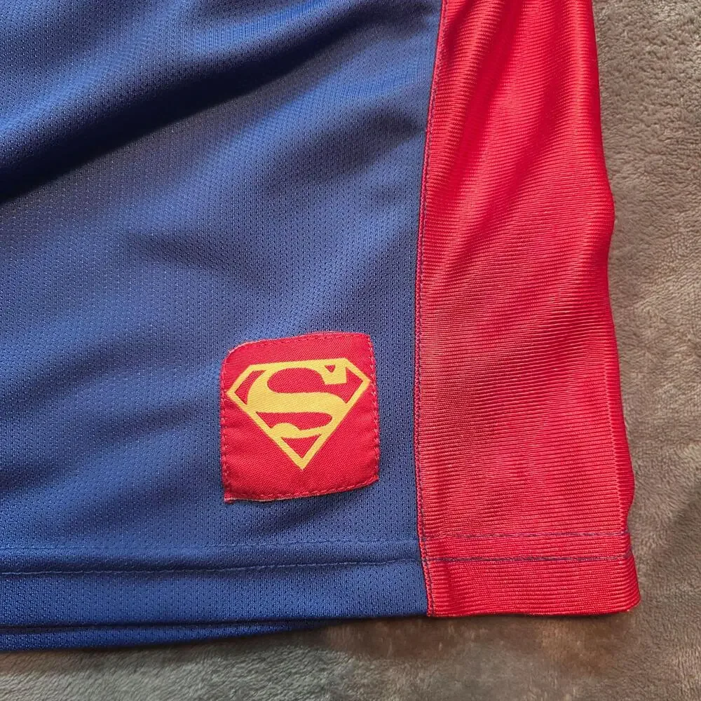 Superman Jersey Tank Boys 14? Blue Red Mesh Basketball Sleeveless DC Comics